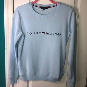 Baby blue Tommy Hilfiger sweatshirt